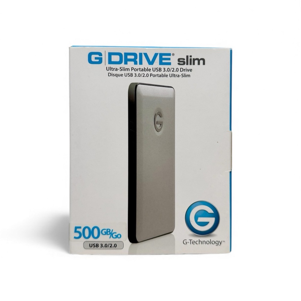 G-Technology 500GB G-DRIVE slim Portable Hard Drive USB 3.0 0G02361. PC/ MAC